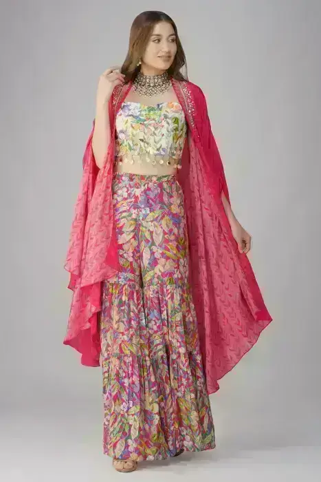 MULTI LEAF PRINT CAPE SET